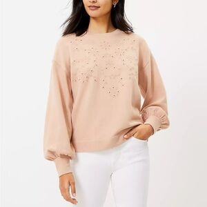 LOFT Eyelet Sweatshirt
